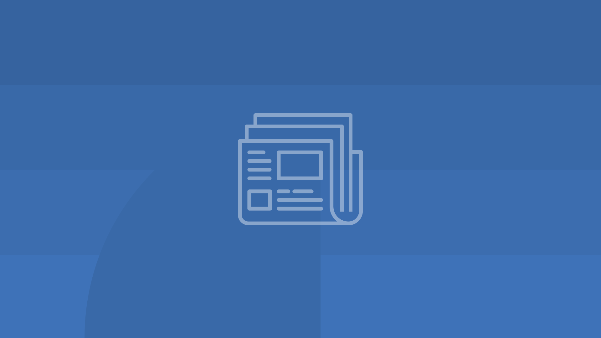 Folded newspaper icon with a dark blue geometric background