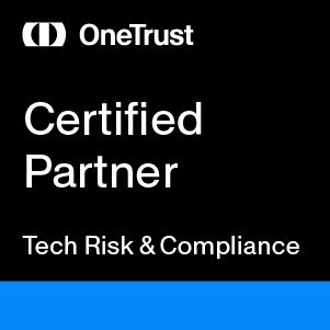 Badge reading OneTrust Certified Partner: Tech Risk & Compliance